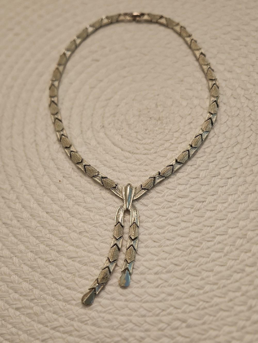 Coro Silver-Tone Linked Drop Bolero Necklace